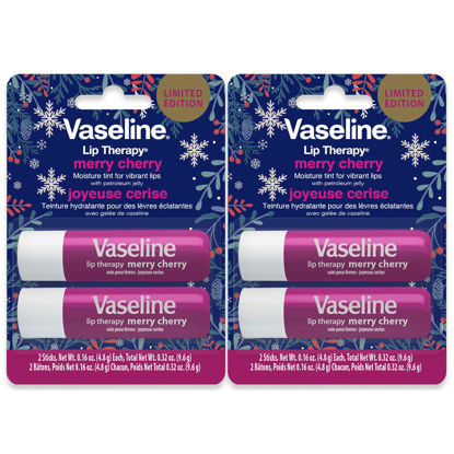 Picture of Vaseline Lip Therapy Stick Twin Pack - Merry Cherry Holiday Limited Edition (2-Pack)