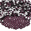 Picture of NCB 2000pcs Flatback Round Glass Nail Art Rhinestones Crystal for DIY Making Accessories Shoes, Clothes, Face Art, Bags, Manicure (Amethyst, SS12 2000pcs)