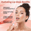 Picture of Hydrating Lip Glow Oil, Moisturizing Lip Glow Oil, Nourishing Glossy Transparent Lip Oil, Plumping Lip Oil, Lip Balm, Non-sticky Tinted Toot Lip Balm for Lip Care (PINK)0.2 OZ