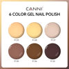 Picture of CANNI 6 Colors 9 ML Hema-Free Dark Brown Gel Nail Polish Set, Chocolate Brown Nude Fall Gel Polish Kit, Soak Off LED Nail Gel Manicure Kit DIY at Home Salon Gifts