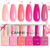 Picture of CANNI 6 Colors 9 ML Hema-Free Pink Gel Nail Polish Set, Hot Pink Purple Gel Polish Kit Light Baby Neon Pink Colors, Soak Off LED Nail Gel Manicure Kit DIY at Home Salon Gifts