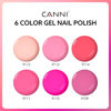 Picture of CANNI 6 Colors 9 ML Hema-Free Pink Gel Nail Polish Set, Hot Pink Purple Gel Polish Kit Light Baby Neon Pink Colors, Soak Off LED Nail Gel Manicure Kit DIY at Home Salon Gifts