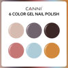 Picture of CANNI 6 Colors 9 ML Hema-Free Brown Gel Nail Polish Set, Dark Chocolate Brown Gel Polish Kit Fall Light Brown Colors, Soak Off LED Nail Gel Manicure Kit DIY at Home Salon Gifts