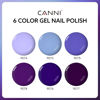Picture of CANNI 6 Colors 9 ML Hema-Free Lavender Dark Purple Blue Gel Nail Polish Set, Blue Lavender Dark Purple Gel Polish Kit, Soak Off LED Nail Gel Manicure Kit DIY at Home Salon Gifts