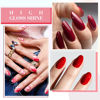 Picture of CANNI 6 Colors 9 ML Hema-Free Glitter Red Gel Nail Polish Set, Dark Cherry Red Gel Polish Kit, Soak Off LED Nail Gel Manicure Kit DIY at Home Salon Gifts