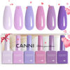 Picture of CANNI 6 Colors 9 ML Hema-Free Light Purple Gel Nail Polish Set, Lavender Purple Gel Polish Kit, Soak Off LED Nail Gel Manicure Kit DIY at Home Salon Gifts