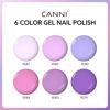 Picture of CANNI 6 Colors 9 ML Hema-Free Light Purple Gel Nail Polish Set, Lavender Purple Gel Polish Kit, Soak Off LED Nail Gel Manicure Kit DIY at Home Salon Gifts