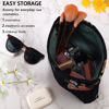 Picture of ZLFSRQ Makeup Bag Travel Cute Black Vintage Flower Floral Cosmetic Bags for Women Large Embroidery Makeup Pouch Zipper Cosmetic Pouch for Purse Aesthetic Makeup Organizer Bag Portable Toiletry Bag