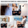Picture of ZLFSRQ Makeup Bag Travel Cute Black Vintage Flower Floral Cosmetic Bags for Women Large Embroidery Makeup Pouch Zipper Cosmetic Pouch for Purse Aesthetic Makeup Organizer Bag Portable Toiletry Bag