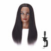 Picture of Hairingrid Mannequin Head 20"-22" 100% Human Hair Hairdresser Cosmetology Mannequin Manikin Training Head Hair and Free Clamp Holder （R71906B0214H）