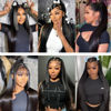 Picture of 36 Inch Straight Lace Front Wigs Human Hair Pre Plucked 13x6 HD Transparent Human Hair Lace Front Wigs for Women 200% Density Straight Wigs Human Hair Straight Frontal Wigs Human Hair With Baby Hair