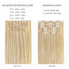 Picture of HOTBANANA Clip in Hair Extensions 20 inch 150g 7pcs Dirty Blonde Highlighted Bleach Blonde Clip in Remy Human Hair Extensions Straight Hair Invisi Edge Clip Hair Full Head