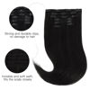 Picture of HOTBANANA Human Hair Clip in Hair Extensions, Jet Black 120g Clip in Hair Extensions Real Human Hair Straight Remy Hair Clip in Hair Extensions 16 Inch 7pcs