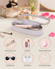 Picture of Soimeat Clear Travel Makeup Brush Holder, Leather Makeup Brush Toiletry Bag, Portable Cosmetic Brush Case, Transparent Waterproof Makeup Brush Storage Bag, Purple