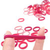 Picture of 100 Pack Pink Color Nylon Elastics Hair Bands for Baby Girls' Small Hair Ropes