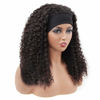 Picture of ISEE Headband Wig Human Hair Kinky Curly Human Hair Wigs for Black Women Glueless None Lace Front Wigs 180% Density 24inch