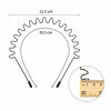 Picture of WILLBOND Hairband, 3 Pack Metal Headband for Men Unisex, Wavy Wired Zigzag Spring Sports Fashion Headwear, Non Slip Hair Hoop, Hair Accessories