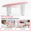 Picture of Big Arm Rest for Nails Tech: 2nd Generation U-Shaped Manicure Nail Arm Rest Stand Height Adjustable Armrest Microfiber PU Leather Hand Rest Pillow for Acrylic Nails (Pink)
