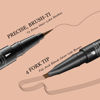 Picture of Microblading Eyebrow Pen Waterproof - Eyebrow Pencil Magical 2-in-1 Dual-Ended Eye Brow Pencils for Women with 4-Fork-Tip & Precise Brush-Tip & Eyebrow Brush, Natural Hair Like Strokes (Dark Brown)