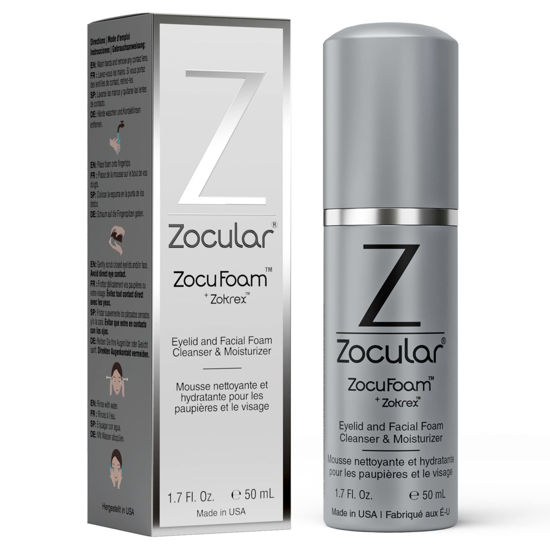 Picture of Zocular ZocuFoam Eyelid Cleanser - Foaming Eyelid Scrub - Natural pH Balanced Solution - 1.7 FL OZ (50mL)