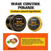 Picture of Natural Wave Pomade for Men Strong Hold, Easy Wash 360 Training Hair Cream, Grease Promotes Layered Waves, Moisture, Control and Silky Shine (with Travel Size)