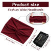 Picture of S&N Remille Wide Boho Headbands for Women Extra Large Turban Headband Hairband Hair Twisted Knot Accessories 3 Pack