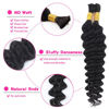 Picture of Selina Human Braiding Hair 2 Bundle Loose Deep Human Hair Bulk Micro Braiding Hair Human Hair Deep Wave Bulk Human Hair For Braiding Natural Black Color (100g Loose Deep, 26inch)