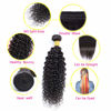 Picture of Selina 3 Bundles 14 14 14 inch Kinky Curly Bundles Curly Human Hair Bundles Unprocessed Remy Hair Extensions Brazilian Virgin Human Hair 100 Gram/Bundle Natural Color (14 14 14 inch, Curly)