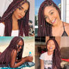 Picture of Pre Stretched Braiding Hair 8 Pack 22 Inch Hot Water Setting Professional Soft Yaki Texture Synthetic Hair Extensions (22 Inch, 99J)
