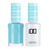 Picture of DND Gel Polish Set, Blue Collection, UV/LED Gel Polish and Air Dry Nail Lacquer, Matching Chip-Free Polish Duo, 673 Summer Sky, 0.5 Fl Oz