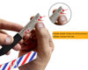 Picture of BEAUTICONE Straight Razor | Professional Barber Razor for men with 100 Single Edge Blades | Straight Edge Razor │slide-out design (Barber Pole Slide-out Razor)