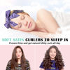 Picture of Gwabee Satin Heatless Curls Overnight Hair Curlers to Sleep In Hair Curler Rollers No Heat Hair Wrap for Curls Headband, 70" Satin Heatless Curling Rod Set for Women Long Waves Hair Volume-Purple 9PCS