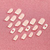 Picture of LPOODDNU Square Valentine’s Day Press on Nails Medium Heart Fake Nails, White French Tip Press on Nails Pink Glitter Heart Designs Cute Valentines Glue on Nails for Women Manicure DIY, 24pcs