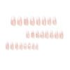 Picture of LPOODDNU White French Tip Press on Nails Almond Medium Fake Nails 3D Bow-Knot Heart Glue on Nails Valentine’s Day Nail Art Decorations Gradient Color Stick on Nails for Women Finger Manicure, 24Pcs