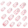 Picture of LPOODDNU Medium Square Fake Nails Black Heart Press on Nails Gradient Pink White Designs Valentine’s Day Acrylic Nails Press ons Small Love Heart Glue on Nails Medium Length for Women Girls, 24Pcs