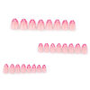 Picture of LPOODDNU Valentines Press on Nails Almond Medium Fake Nails Cute Heart Glue on Nails Valentine’s Day Nail Art Decorations Almond Shape Glossy Pink False Nails French Stick on Nails for Women, 24Pcs