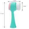 Picture of Face Brush 2 in 1, Facial Cleansing Exfoliating Brush with Ultra Fine Soft Bristles for Pore Deep Cleansing Silicone Double Side Face Wash Scrub Brush for Skin Care, Green