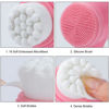 Picture of Beomeen Face Brush 2 in 1, Silicone Facial Cleansing Exfoliating Brush Soft Bristles Pore Deep Cleansing Manual Dual Face Wash Scrub Brush For Massaging, Makeup Skincare Removal, Gradient Pink