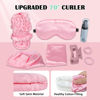 Picture of Gwabee Satin Heatless Curls Overnight Hair Curlers to Sleep In Hair Curler Rollers No Heat Hair Wrap for Curls Headband, 70" Satin Heatless Curling Rod Set for Women Long Waves Hair Volume-Pink 10PCS