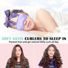 Picture of Gwabee Satin Heatless Curls Overnight Hair Curlers to Sleep In Hair Curler Rollers No Heat Hair Wrap for Curls Headband, 70" Satin Heatless Curling Set for Women Long Waves Hair Volume -Purple 10 PCS
