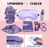 Picture of Gwabee Satin Heatless Curls Overnight Hair Curlers to Sleep In Hair Curler Rollers No Heat Hair Wrap for Curls Headband, 70" Satin Heatless Curling Set for Women Long Waves Hair Volume -Purple 10 PCS