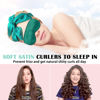 Picture of Gwabee Satin Heatless Curls Overnight Hair Curlers to Sleep In Hair Curler Rollers No Heat Hair Wrap for Curls Headband, 70" Satin Heatless Curling Set for Women Long Waves Hair Volume -Green 10 PCS
