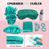 Picture of Gwabee Satin Heatless Curls Overnight Hair Curlers to Sleep In Hair Curler Rollers No Heat Hair Wrap for Curls Headband, 70" Satin Heatless Curling Set for Women Long Waves Hair Volume -Green 10 PCS