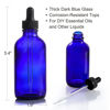 Picture of AOZITA 4 Pack, 4oz Blue Glass Dropper Bottles with 1 Funnel & 4 Lables - 120ml Dark BlueTincture Bottles with Eye Droppers - Leakproof Travel Bottles For Essential Oils, Liquids