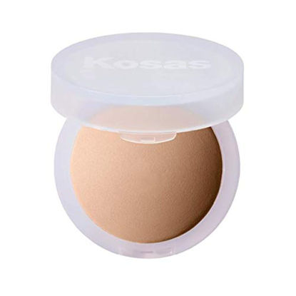 Picture of Kosas Cloud Set Face Setting Powder - Smoothing Shine Control, Soft, Sheer Translucent Makeup Finish, Portable & Long-Lasting Loose Pressed Baking Powder -Pillowy (Sheer Medium Tan)