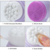 Picture of Beomeen Face Brush 2 in 1, Silicone Facial Cleansing Exfoliating Brush Soft Bristles Pore Deep Cleansing Manual Dual Face Wash Scrub Brush For Massaging, Makeup Skincare Removal, Gradient Purple