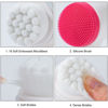 Picture of Beomeen Face Brush 2 in 1, Silicone Facial Cleansing Exfoliating Brush Soft Bristles Pore Deep Cleansing Manual Dual Face Wash Scrub Brush For Massaging, Makeup Skincare Removal, Gradient White