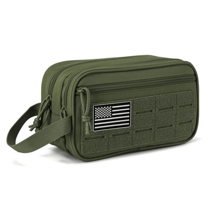 Picture of QT&QY Tactical Toiletry Bag for Men Hygiene Bag EDC Military Tool Molle Pouches Small Dopp Kit Mens Shaving Kit Travel Shower Bags