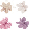 Picture of Flower Hair Clips 6 PCS Flower Claw Clips Daisy Clips for Women Matte Large Claw Clips Strong Hold Jaw Clamps Hair Accessories for Thick Hair 6 Colors