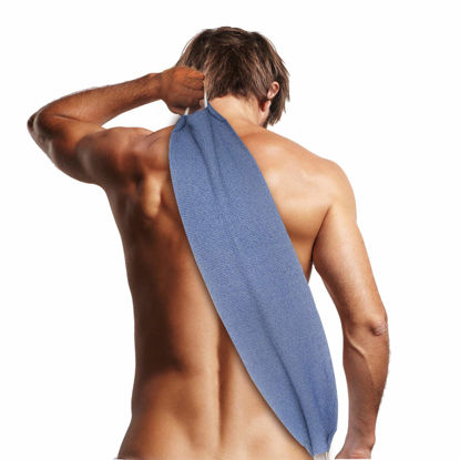 Picture of Evridwear Exfoliating Back Scrubber with Handles Two Sides for Body Shower Deep Cleans Skin Massages Invigorating Blood Circulation Men Women One Size (Back Scrubber)
